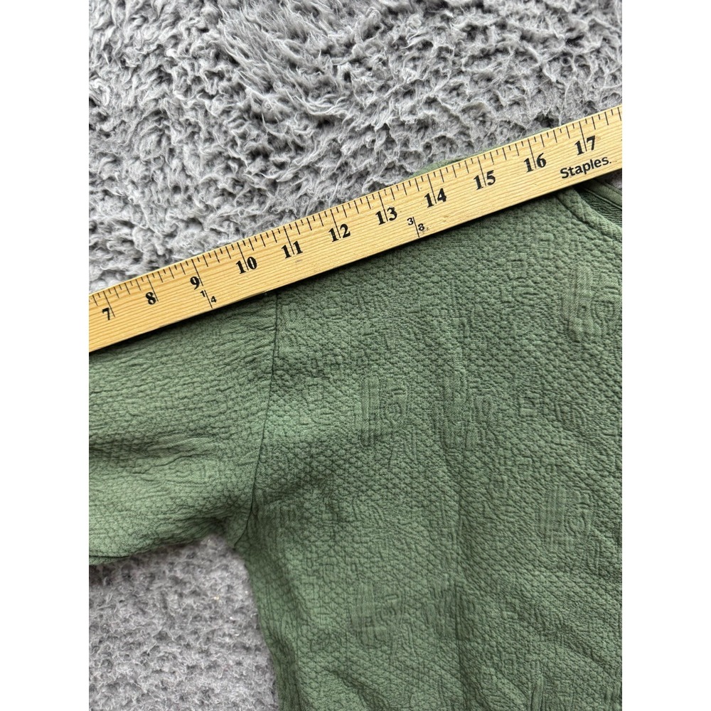 Black‎ Crane Floral Quilted Short Sleeve T-Shirt Dress Green Womens Size S - Picture 15 of 16